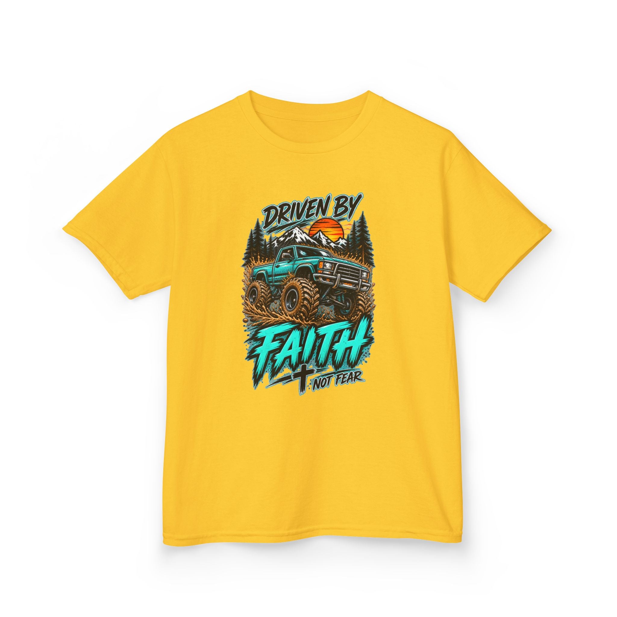 'Driven by Faith' Truck Kids Graphic Tee