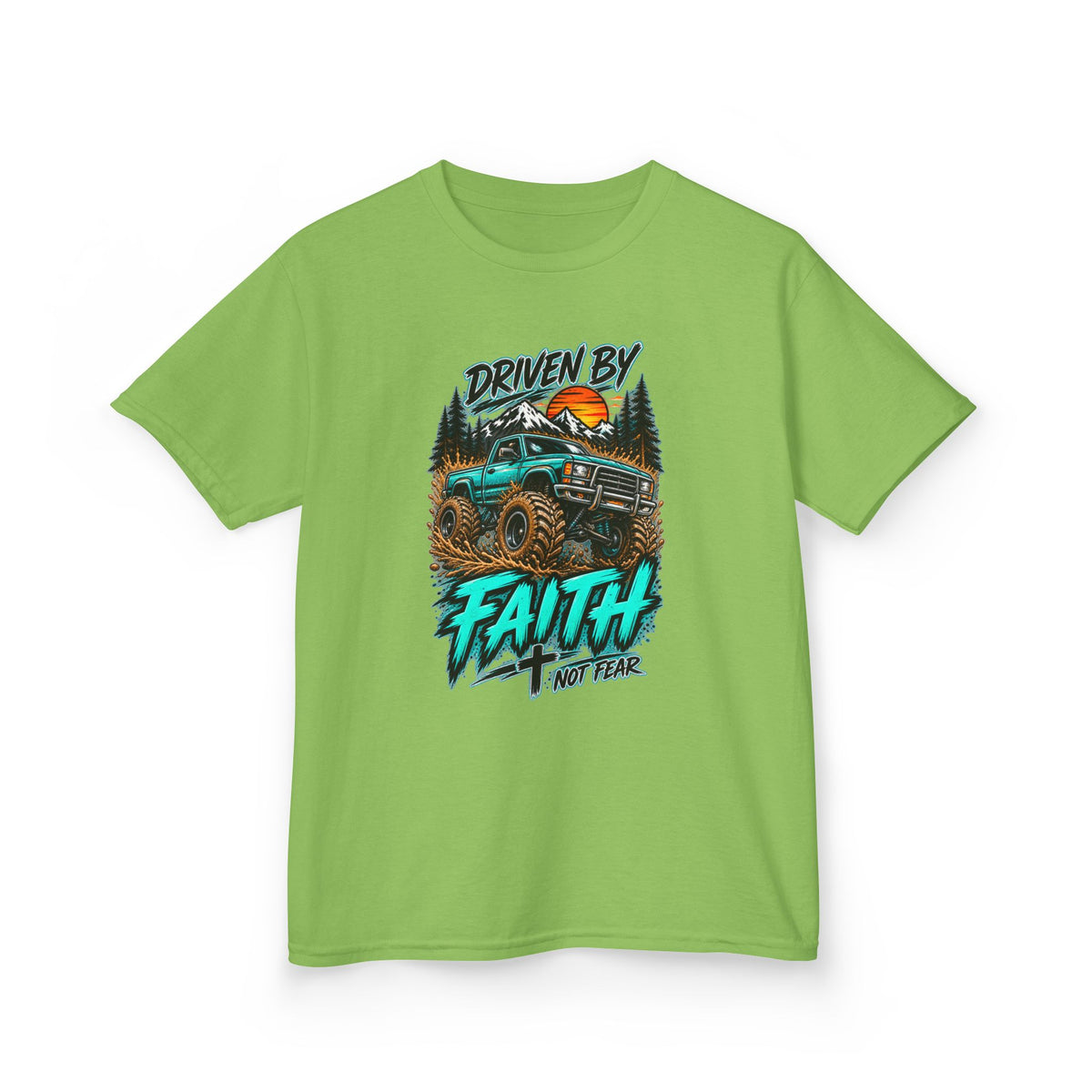 'Driven by Faith' Truck Kids Graphic Tee