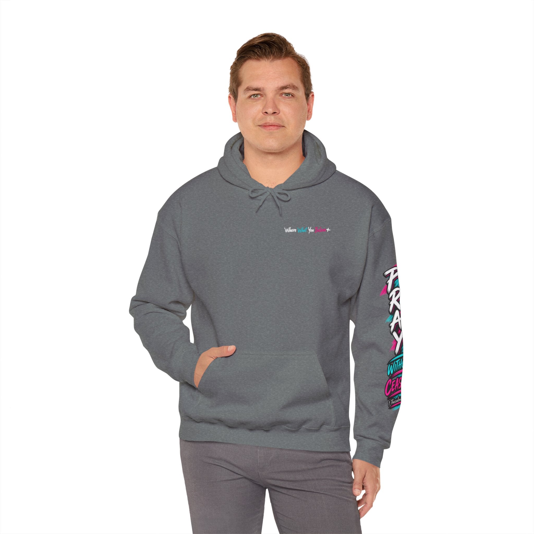 "Prayer, Trust, Repeat" - Unisex Adult Heavy Blend™ Hooded Sweatshirt