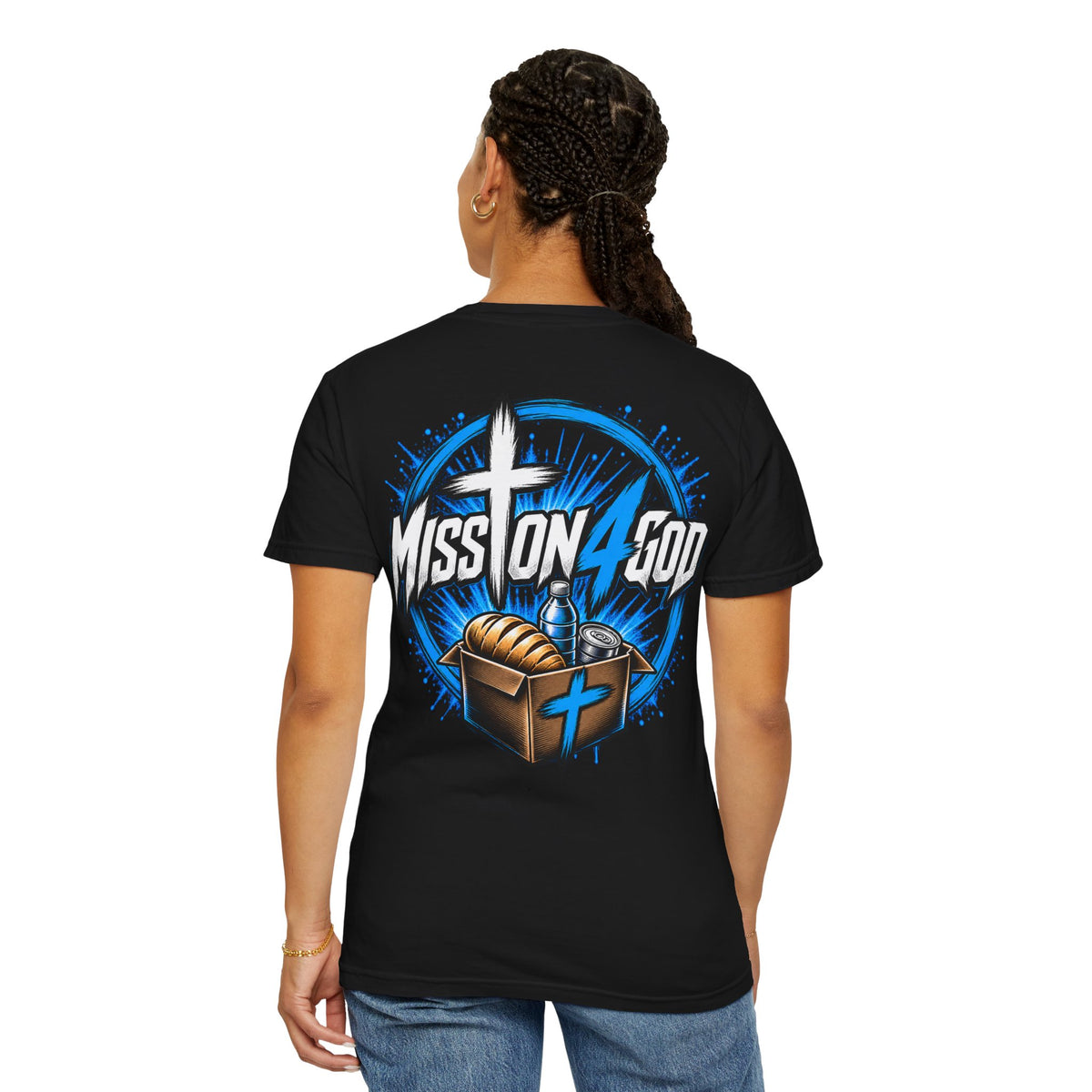 "Mission 4 God" Adult T‑Shirt — Christian Faith Design