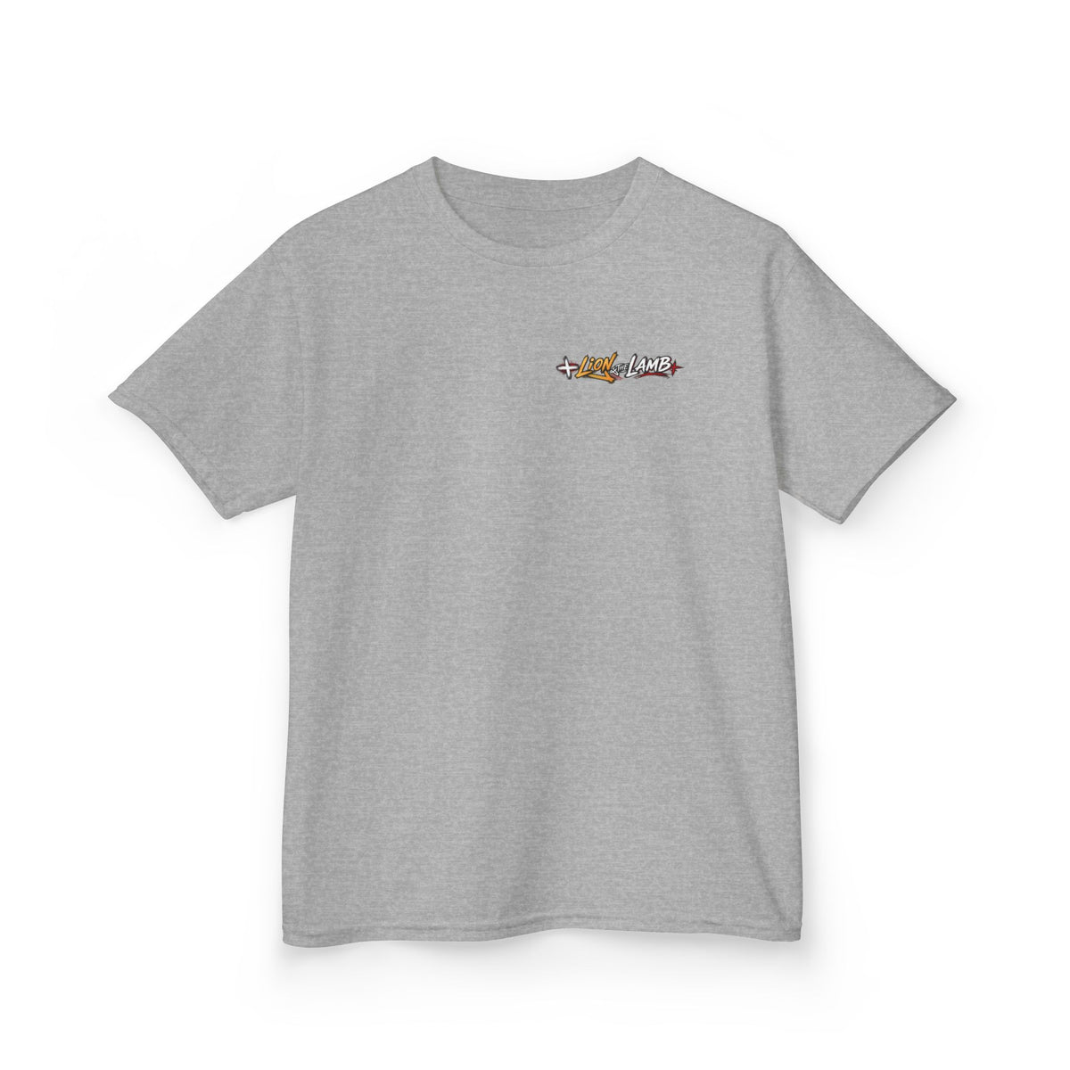 "Lion & the Lamb"- Unisex Kids T-Shirt Graphic Tee (Christian Youth)