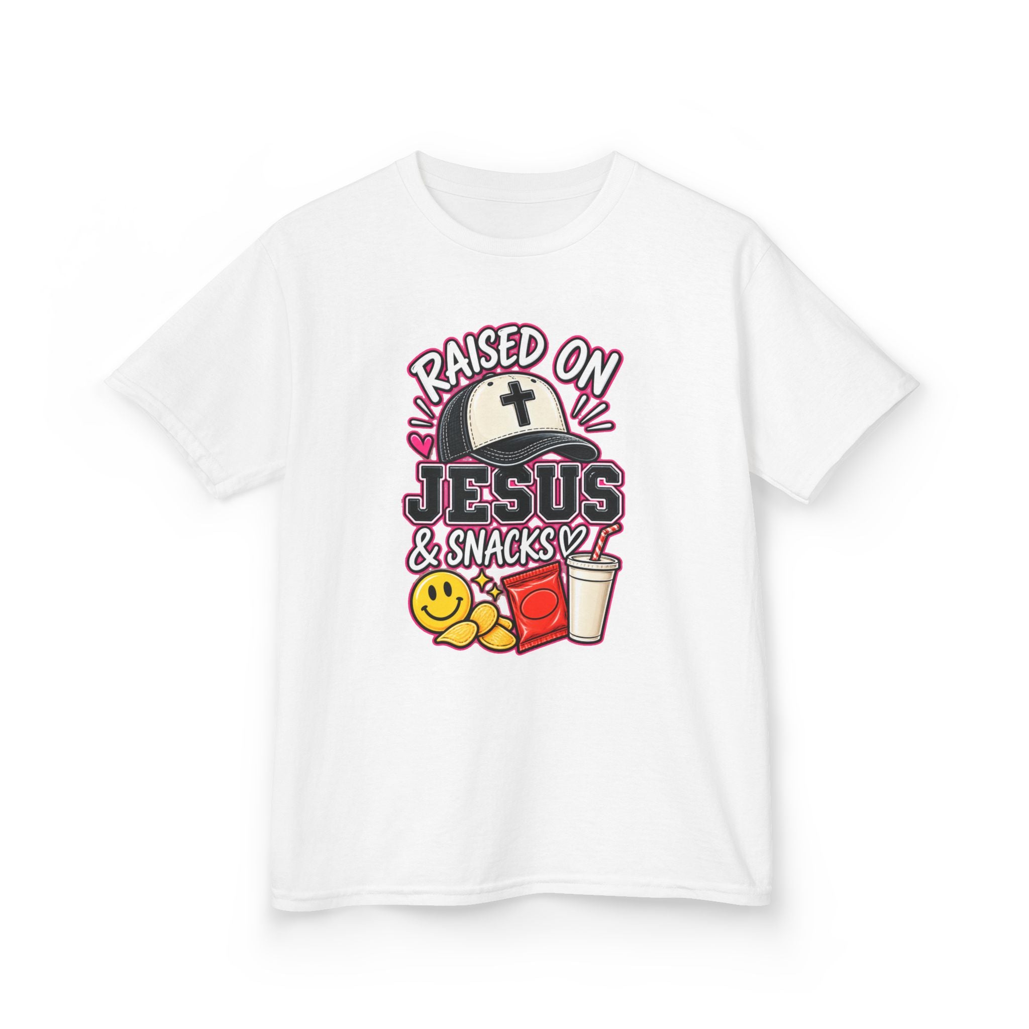 Raised on Jesus & Snacks- Kids T-shirt