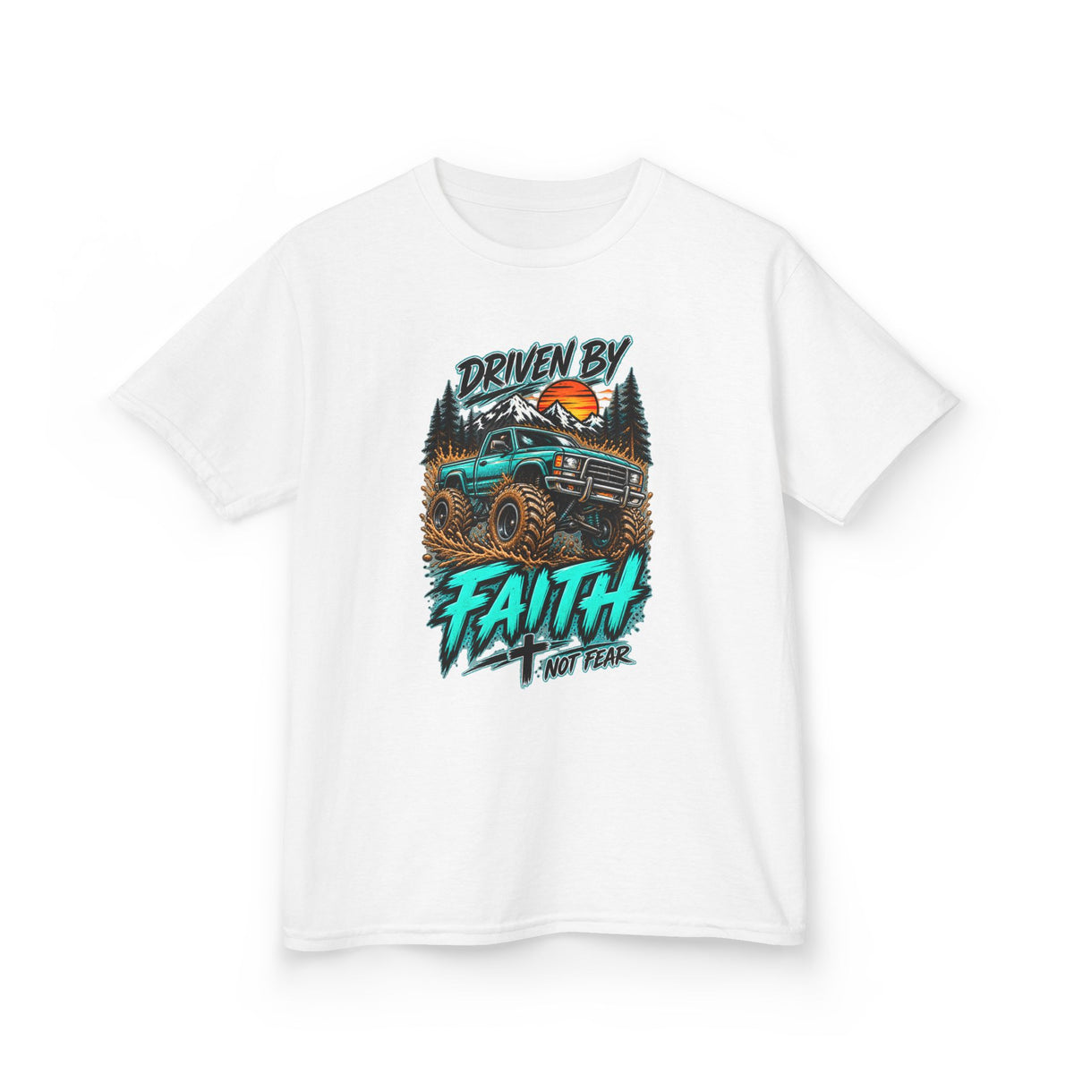 'Driven by Faith' Truck Kids Graphic Tee