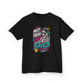 “Not Dead Just Saved” Colorful Skeleton Graphic Kids T-shirt