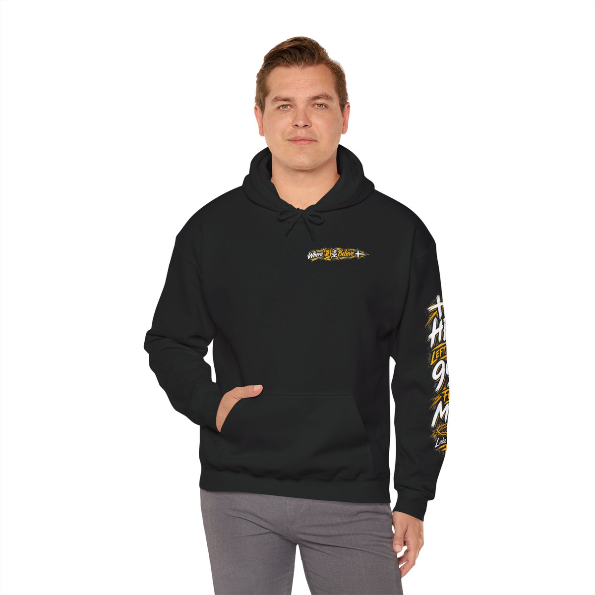 "He Left the 99 for Me" Adult Hoodie