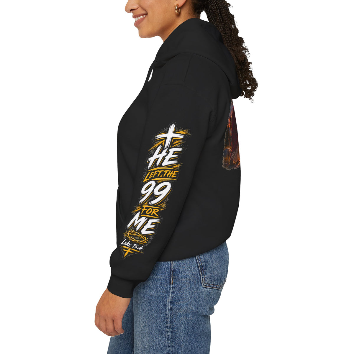 "He Left the 99 for Me" Adult Hoodie