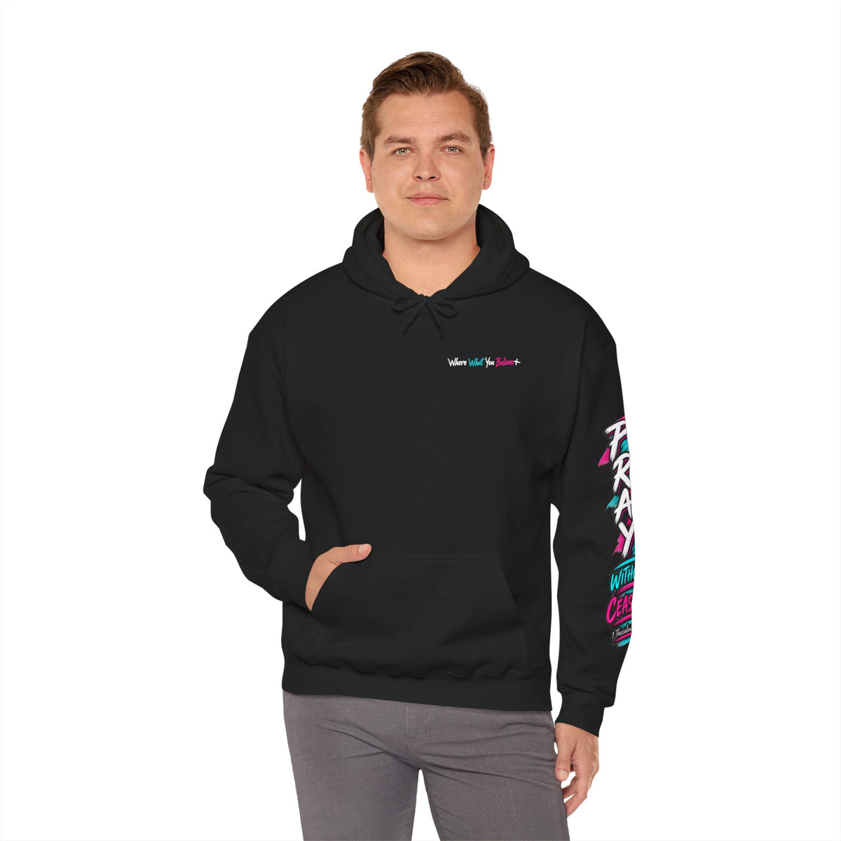 "Prayer, Trust, Repeat" - Unisex Adult Heavy Blend™ Hooded Sweatshirt