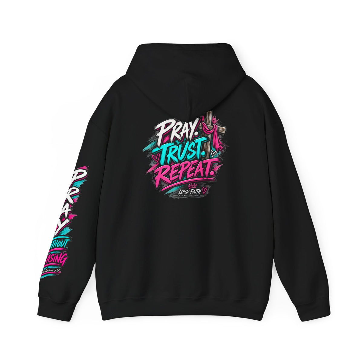 "Prayer, Trust, Repeat" - Unisex Adult Heavy Blend™ Hooded Sweatshirt