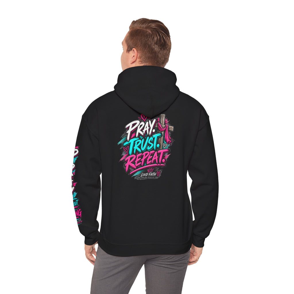 "Prayer, Trust, Repeat" - Unisex Adult Heavy Blend™ Hooded Sweatshirt