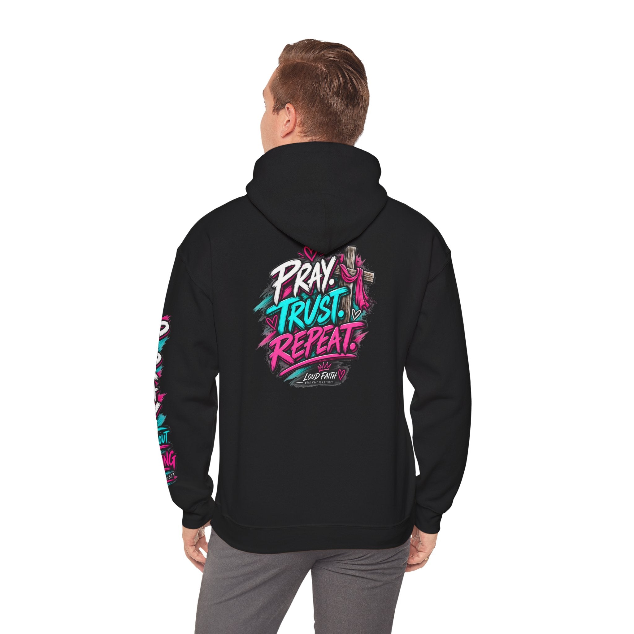 "Prayer, Trust, Repeat" - Unisex Adult Heavy Blend™ Hooded Sweatshirt