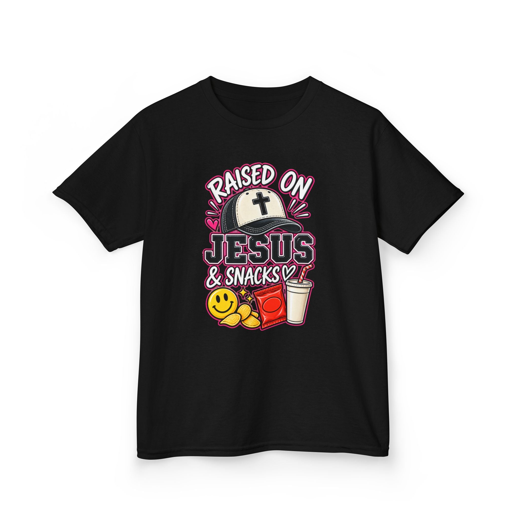 Raised on Jesus & Snacks- Kids T-shirt