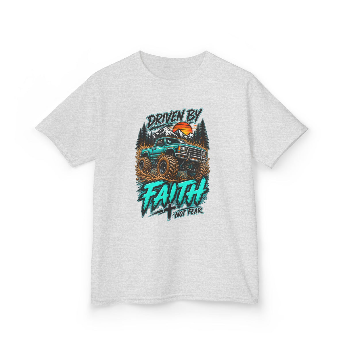 'Driven by Faith' Truck Kids Graphic Tee