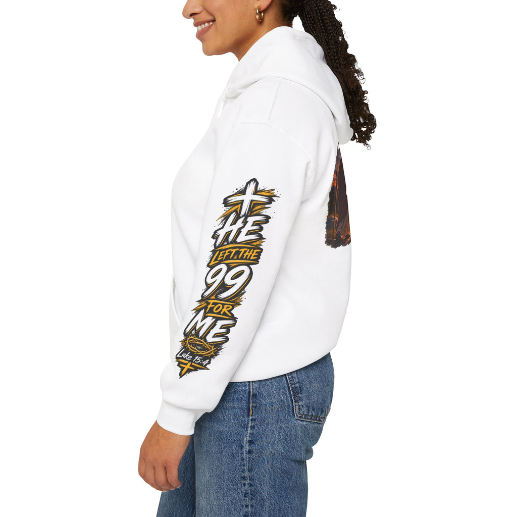 "He Left the 99 for Me" Adult Hoodie