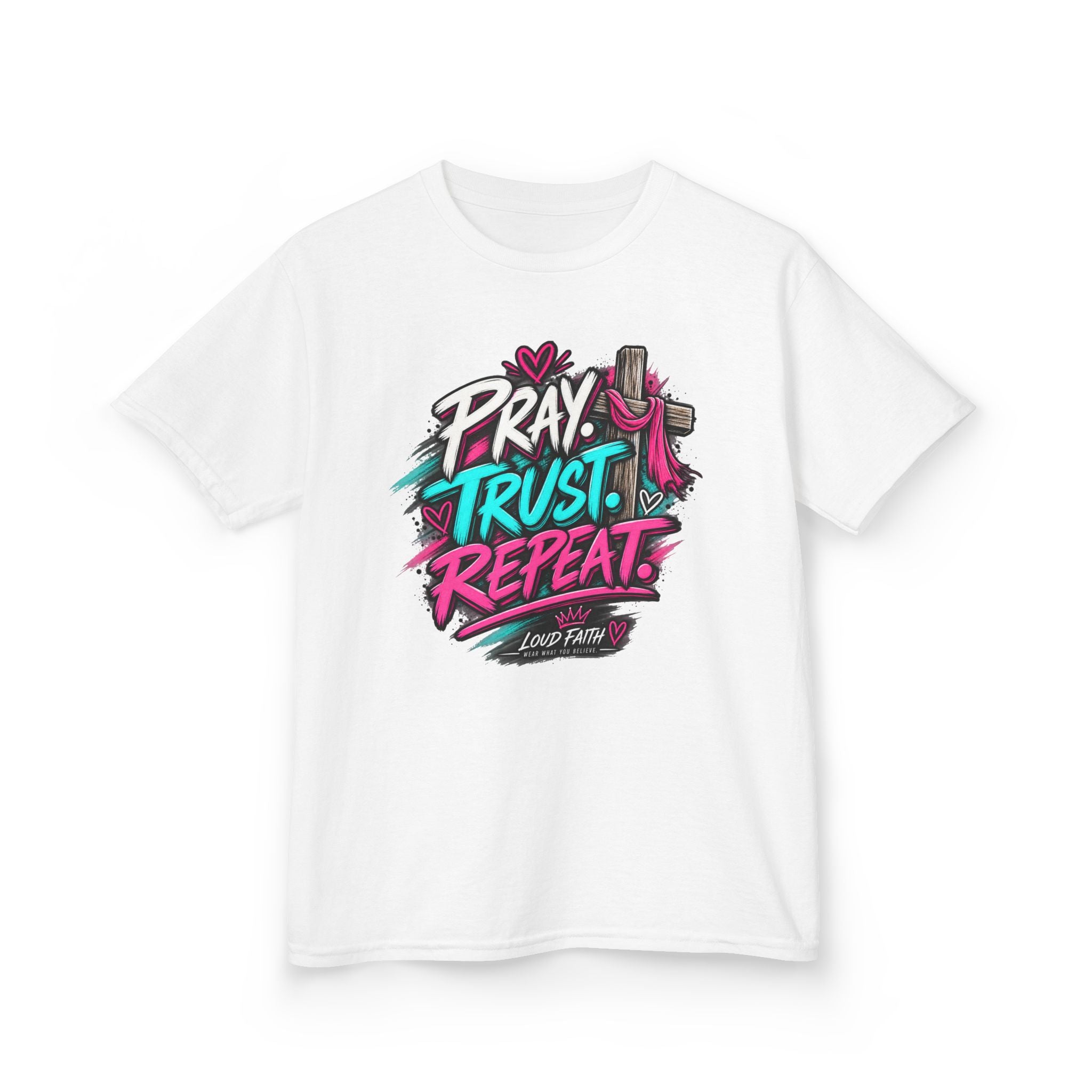 Prayer, Trust, Repeat Kids T-shirt
