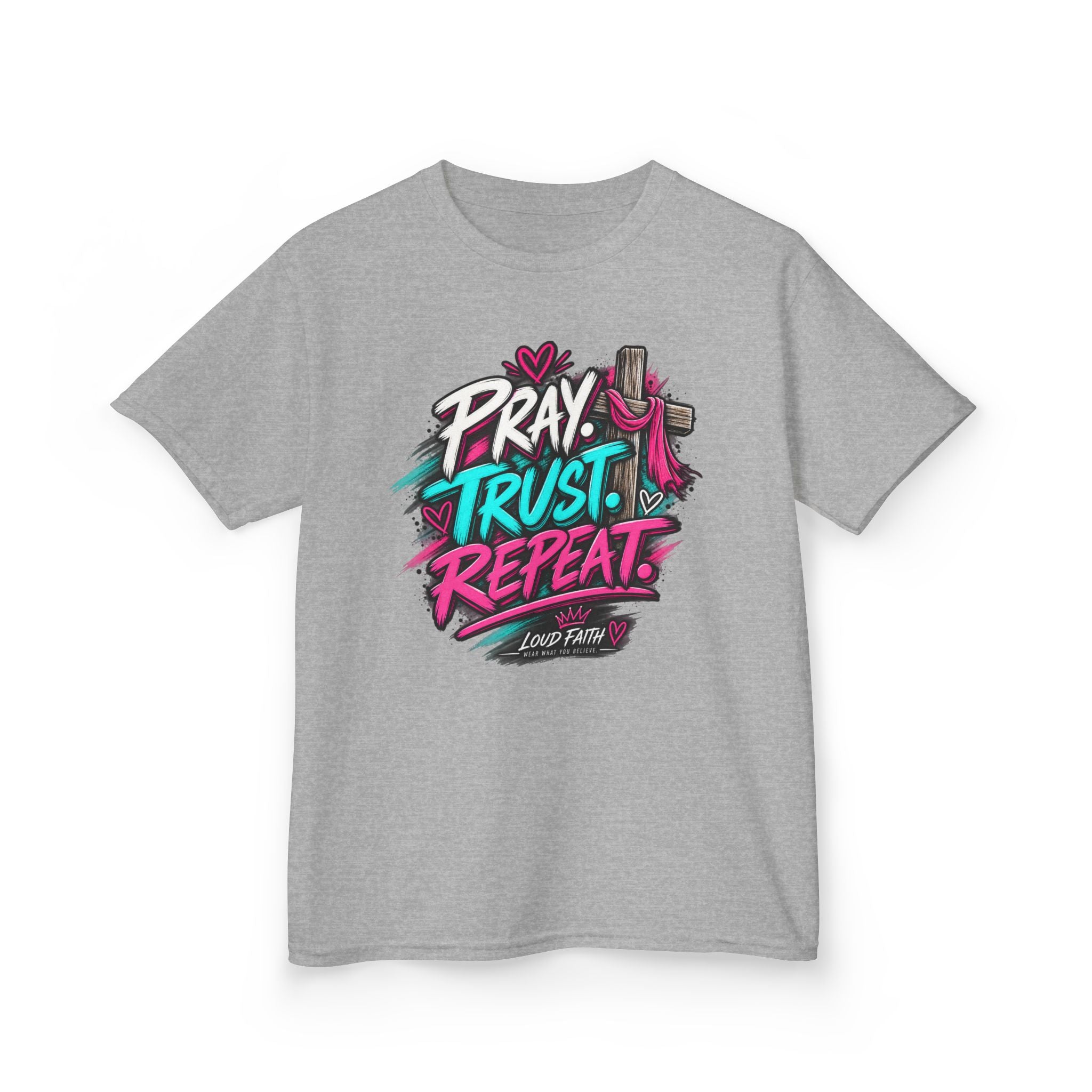 Prayer, Trust, Repeat Kids T-shirt