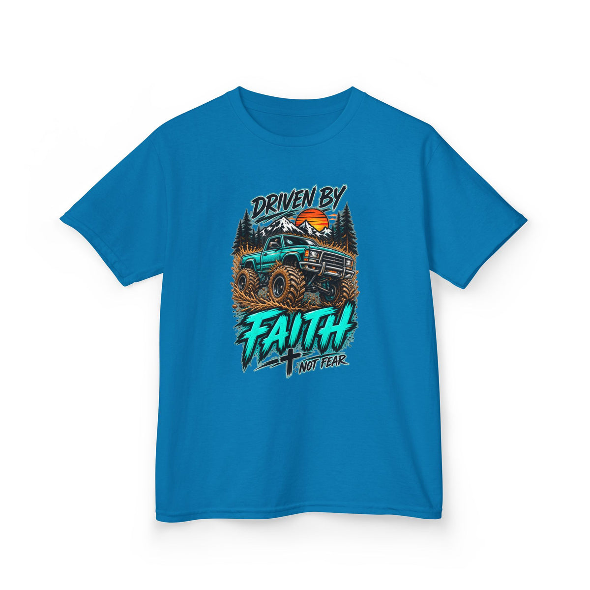 'Driven by Faith' Truck Kids Graphic Tee
