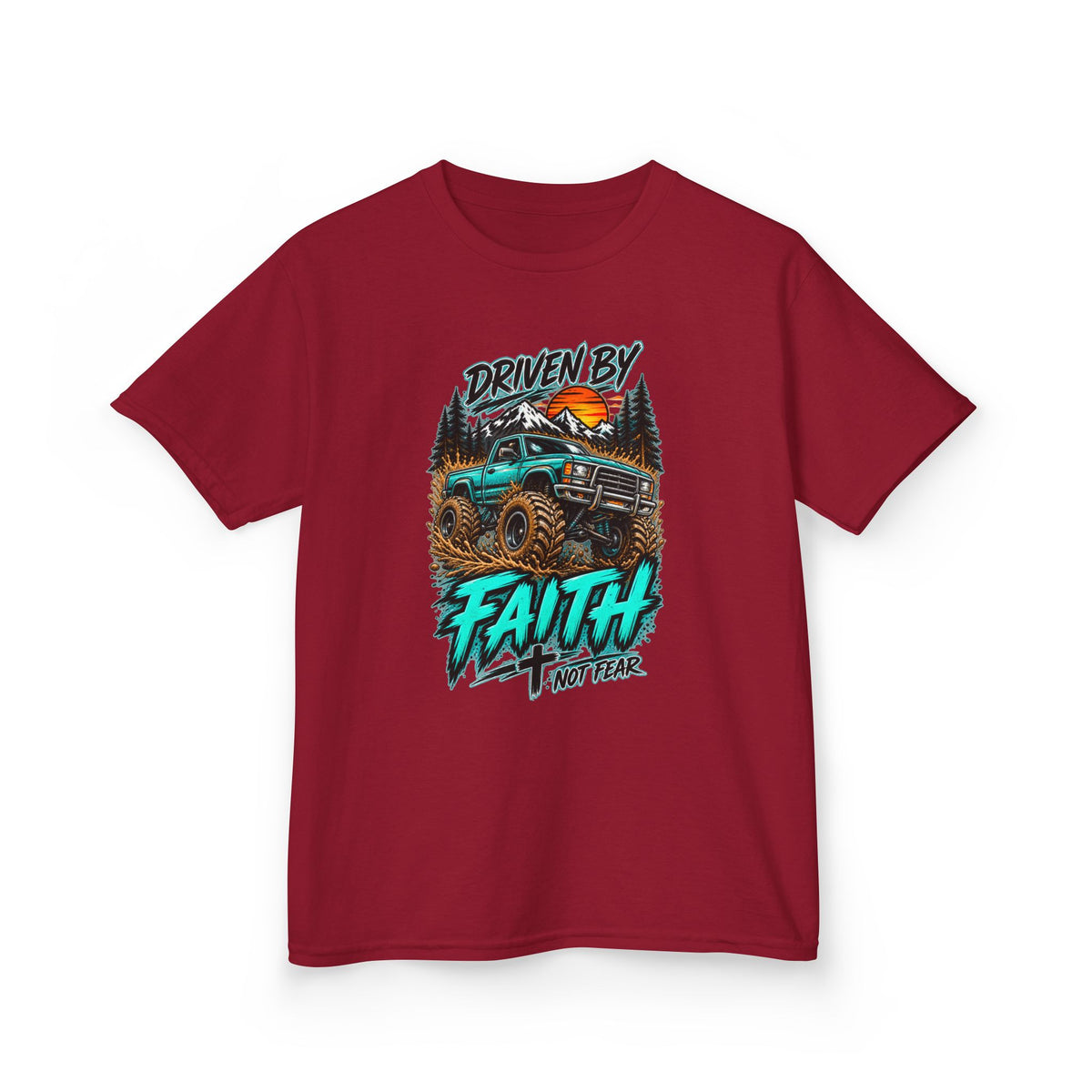 'Driven by Faith' Truck Kids Graphic Tee
