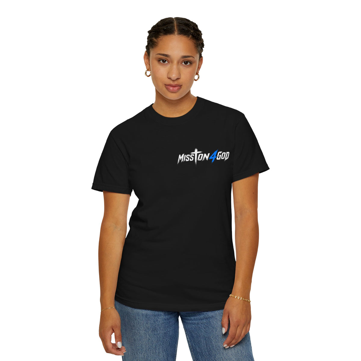"Mission 4 God" Adult T‑Shirt — Christian Faith Design
