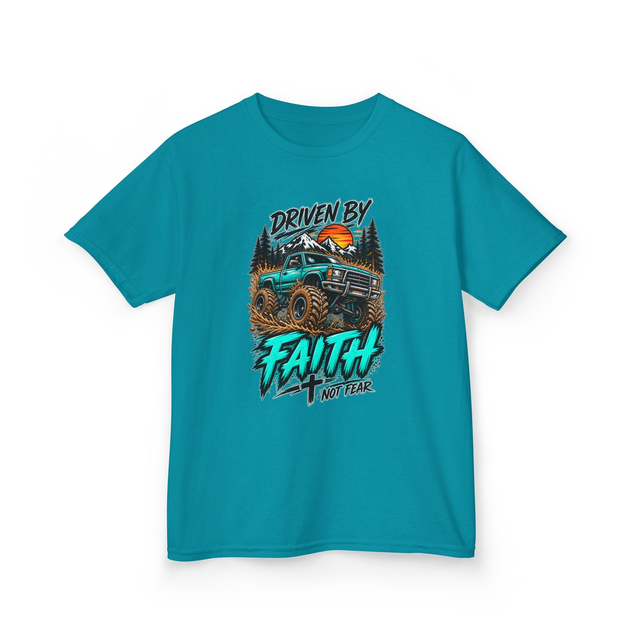'Driven by Faith' Truck Kids Graphic Tee