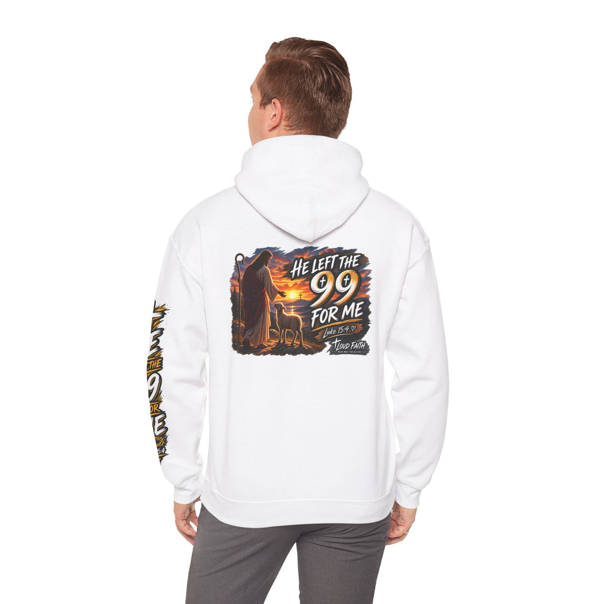 "He Left the 99 for Me" Adult Hoodie