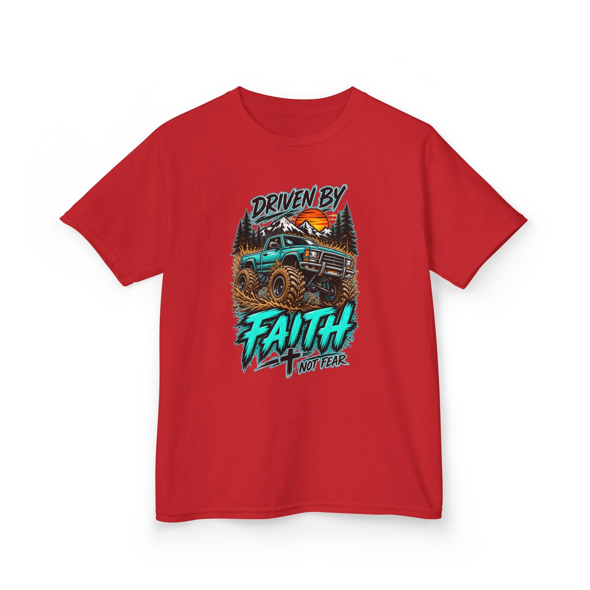 'Driven by Faith' Truck Kids Graphic Tee