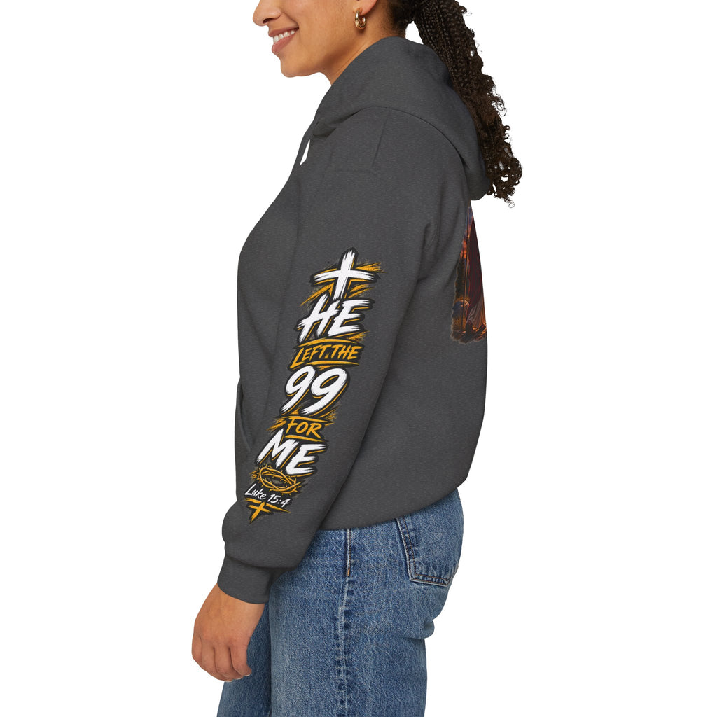 "He Left the 99 for Me" Adult Hoodie