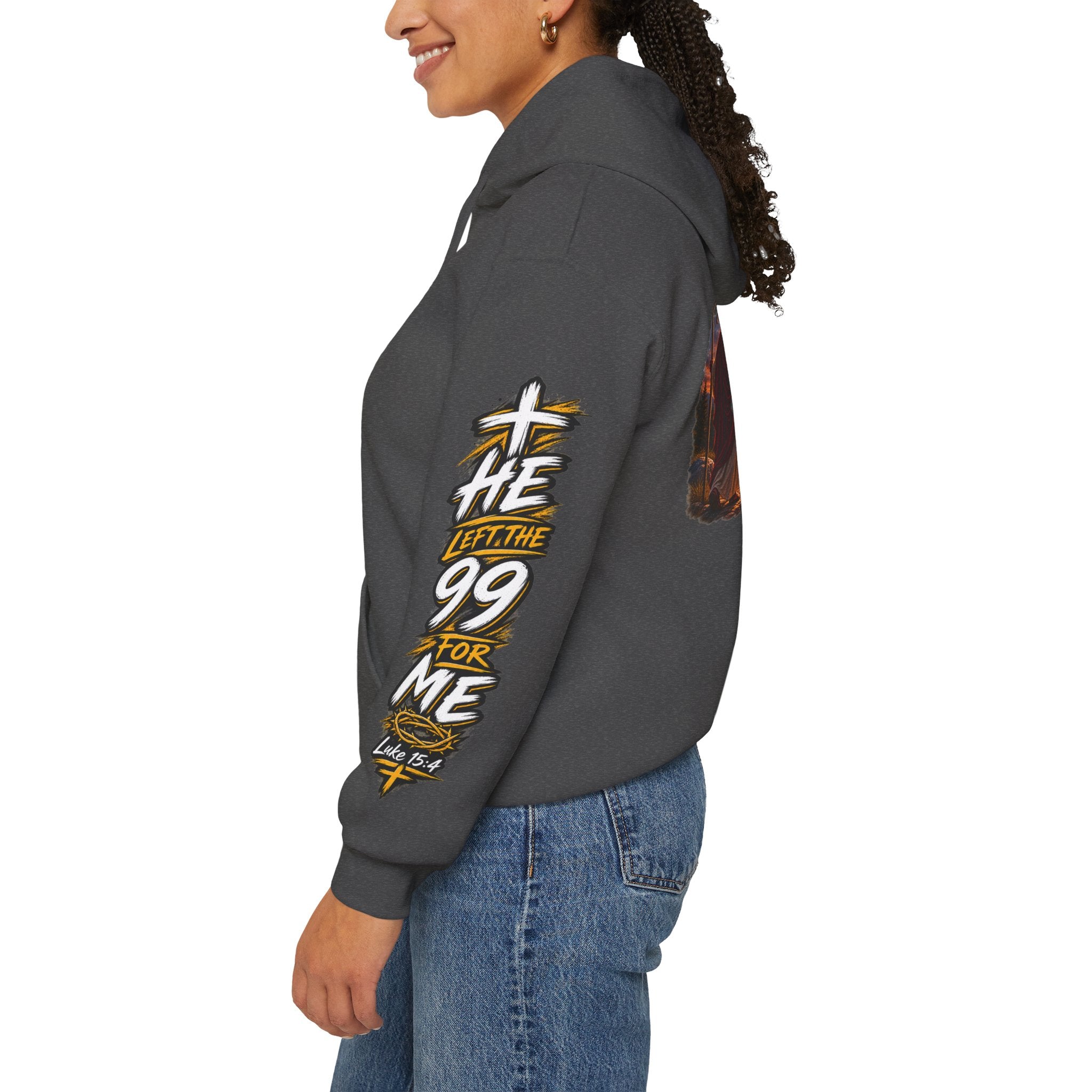 "He Left the 99 for Me" Adult Hoodie