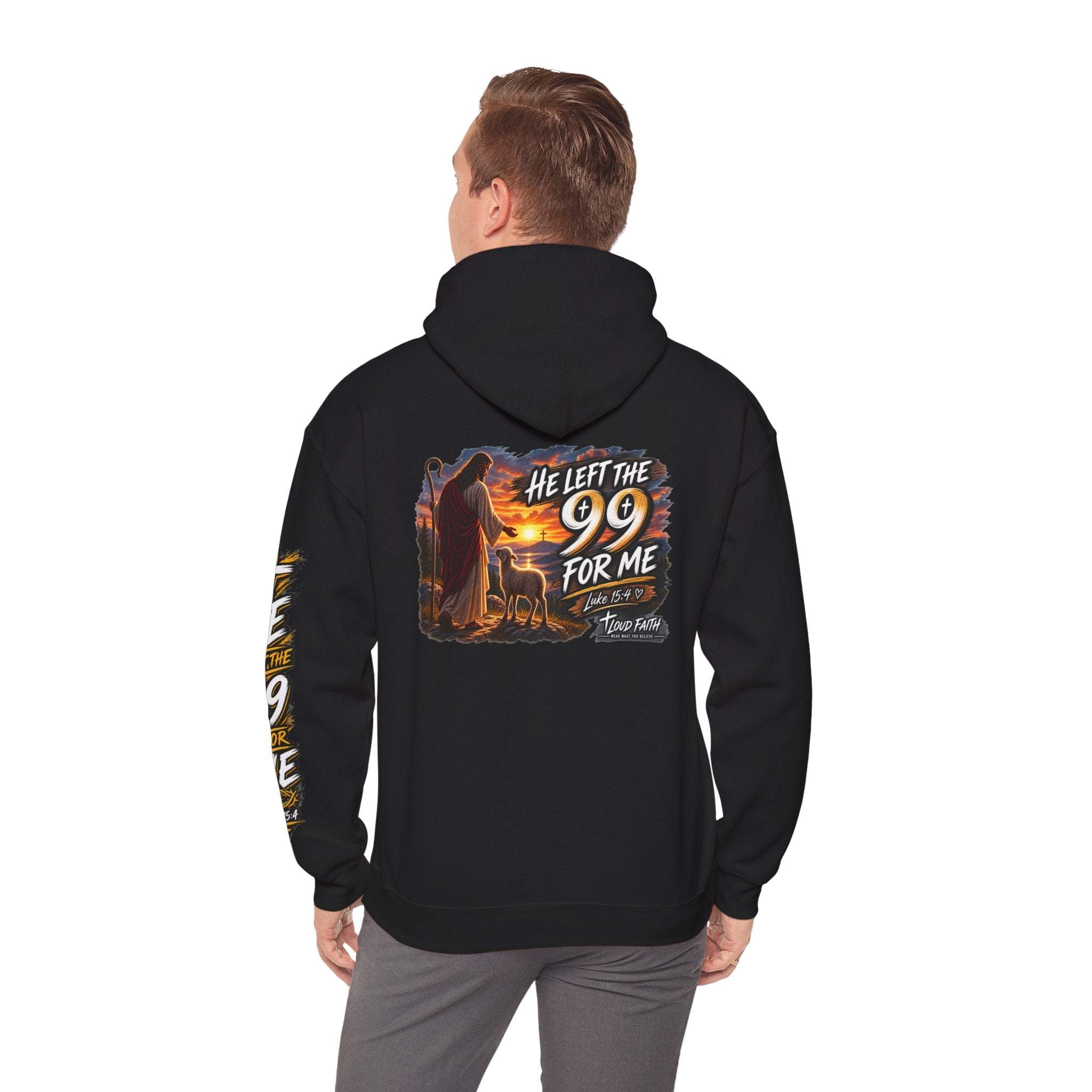 "He Left the 99 for Me" Adult Hoodie